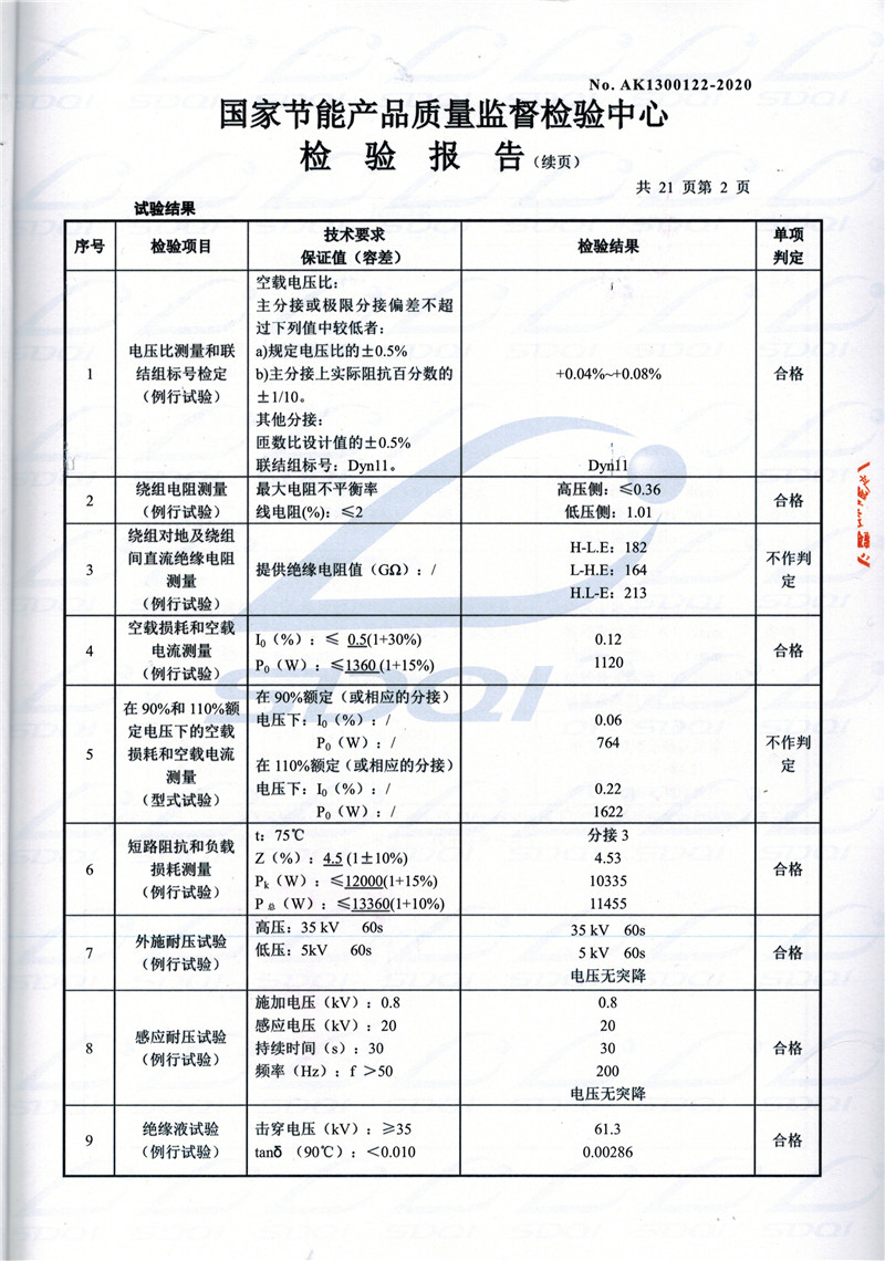 高低压试验报告-S11-1250吉县吉县吉县油浸式变压器-2.jpg